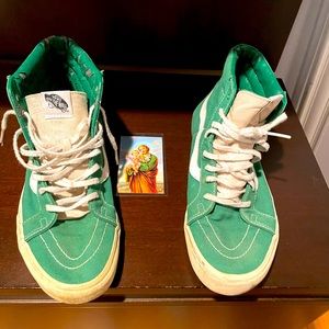 Rare Green Vans high tops size 12